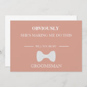 Bent u mijn Groomsman? Uitnodiging (Voorkant / Achterkant)