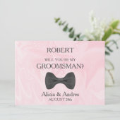 Bent u mijn Groomsman? Uitnodiging (Staand voorkant)