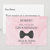 Bent u mijn Groomsman? Uitnodiging (Voorkant / Achterkant)