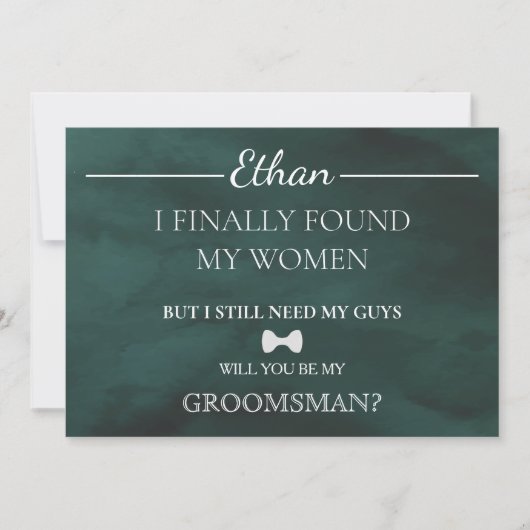 Bent u mijn Groomsman? Uitnodiging (Voorkant)