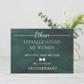 Bent u mijn Groomsman? Uitnodiging (Staand voorkant)