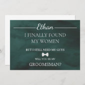 Bent u mijn Groomsman? Uitnodiging (Voorkant / Achterkant)