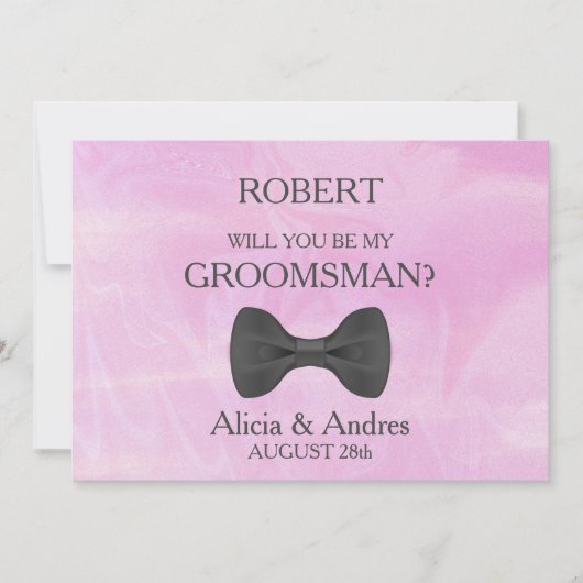 Bent u mijn Groomsman? Uitnodiging (Voorkant)