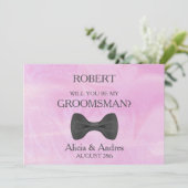 Bent u mijn Groomsman? Uitnodiging (Staand voorkant)