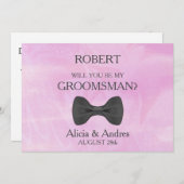 Bent u mijn Groomsman? Uitnodiging (Voorkant / Achterkant)