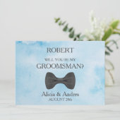 Bent u mijn Groomsman? Uitnodiging (Staand voorkant)