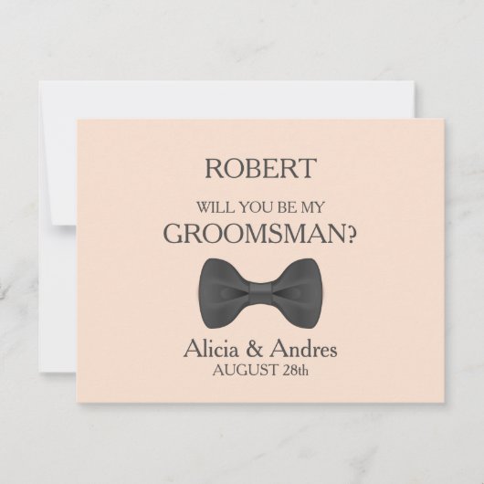 Bent u mijn Groomsman? Uitnodiging (Voorkant)
