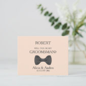 Bent u mijn Groomsman? Uitnodiging (Staand voorkant)