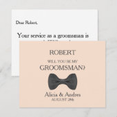 Bent u mijn Groomsman? Uitnodiging (Voorkant / Achterkant)