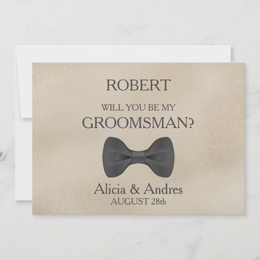 Bent u mijn Groomsman? Uitnodiging (Voorkant)