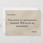 Bent u mijn Groomsman? Uitnodiging (Achterkant)