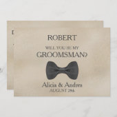 Bent u mijn Groomsman? Uitnodiging (Voorkant / Achterkant)