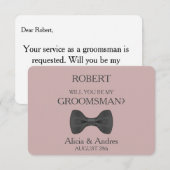 Bent u mijn Groomsman? Uitnodiging (Voorkant / Achterkant)
