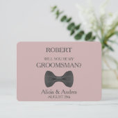 Bent u mijn Groomsman? Uitnodiging (Staand voorkant)