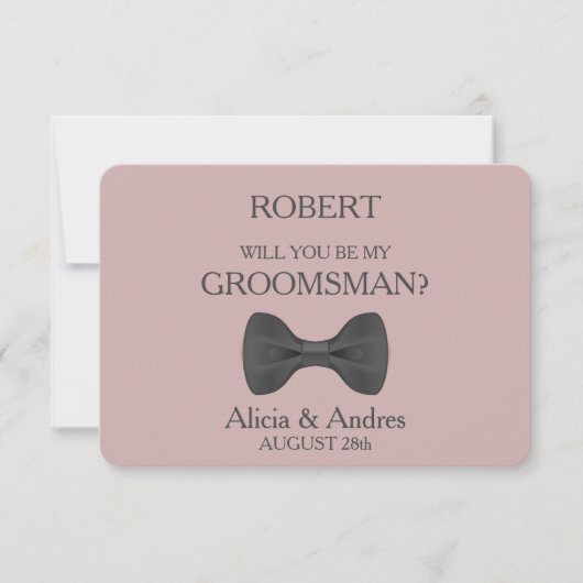 Bent u mijn Groomsman? Uitnodiging (Voorkant)