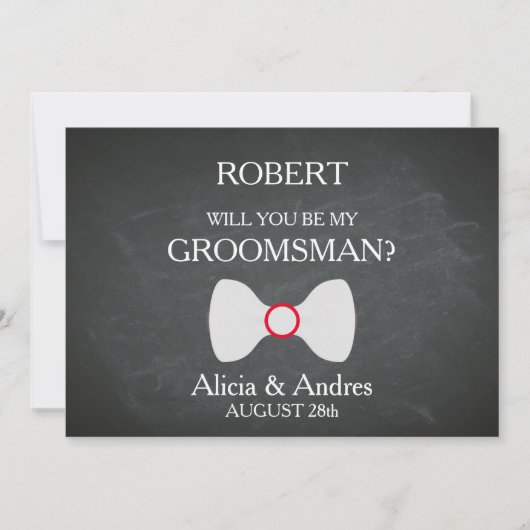 Bent u mijn Groomsman? Uitnodiging (Voorkant)