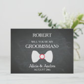 Bent u mijn Groomsman? Uitnodiging (Staand voorkant)