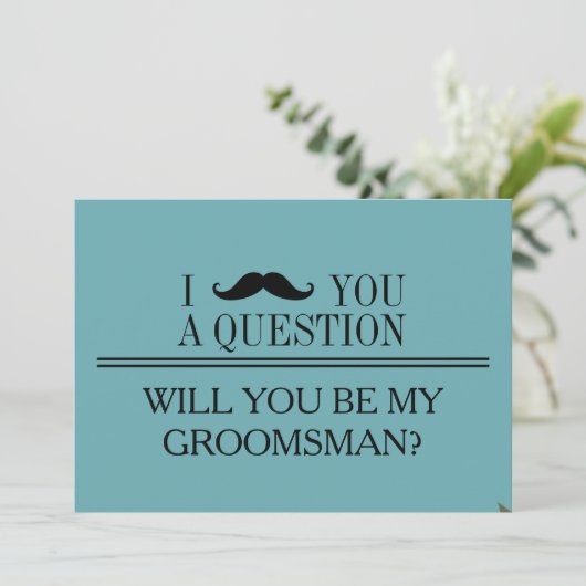 Bent u mijn Groomsman? Uitnodiging (Staand voorkant)