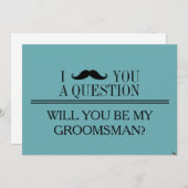 Bent u mijn Groomsman? Uitnodiging (Voorkant / Achterkant)