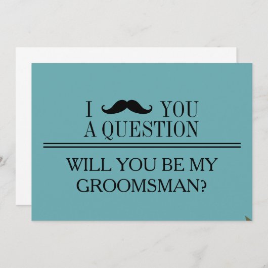 Bent u mijn Groomsman? Uitnodiging (Voorkant / Achterkant)