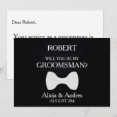 Bent u mijn Groomsman? Uitnodiging (Voorkant / Achterkant)