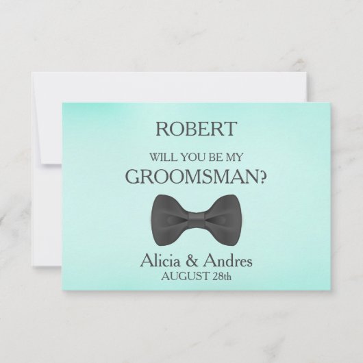 Bent u mijn Groomsman? Uitnodiging (Voorkant)