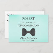 Bent u mijn Groomsman? Uitnodiging (Voorkant / Achterkant)