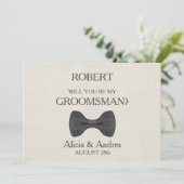 Bent u mijn Groomsman? Uitnodiging (Staand voorkant)