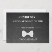 Bent u mijn Groomsman? Uitnodiging (Voorkant)