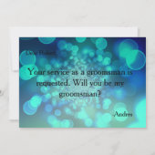 Bent u mijn Groomsman? Uitnodiging (Achterkant)