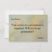 Bent u mijn Groomsman? Uitnodiging (Achterkant)