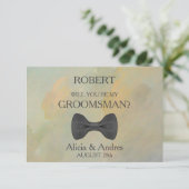 Bent u mijn Groomsman? Uitnodiging (Staand voorkant)