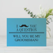 Bent u mijn Groomsman? Uitnodiging (Staand voorkant)