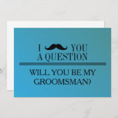 Bent u mijn Groomsman? Uitnodiging (Voorkant / Achterkant)