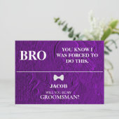 Bent u mijn Groomsman? Uitnodiging (Staand voorkant)