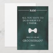 Bent u mijn Groomsman? Uitnodiging (Voorkant / Achterkant)
