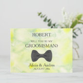 Bent u mijn Groomsman? Uitnodiging (Staand voorkant)