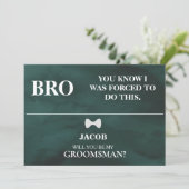Bent u mijn Groomsman? Uitnodiging (Staand voorkant)
