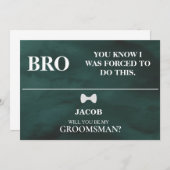 Bent u mijn Groomsman? Uitnodiging (Voorkant / Achterkant)