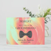 Bent u mijn Groomsman? Uitnodiging (Staand voorkant)