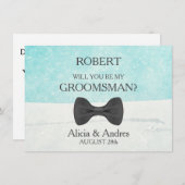 Bent u mijn Groomsman? Uitnodiging (Voorkant / Achterkant)