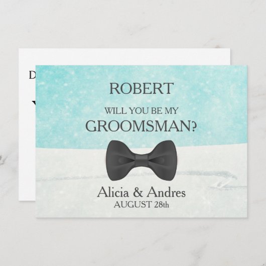 Bent u mijn Groomsman? Uitnodiging (Voorkant / Achterkant)