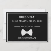 Bent u mijn Groomsman? Uitnodiging (Voorkant)