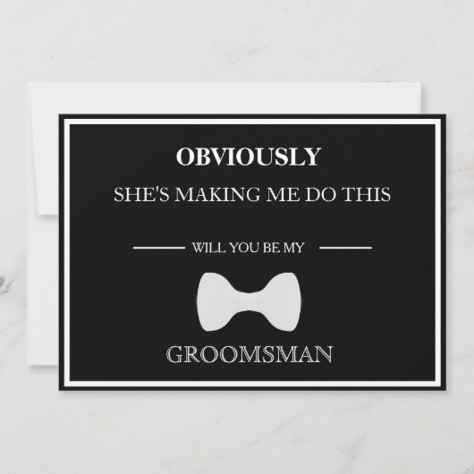 Bent u mijn Groomsman? Uitnodiging (Voorkant)