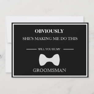 Bent u mijn Groomsman? Uitnodiging