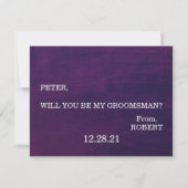 Bent u mijn Groomsman? Uitnodiging (Achterkant)