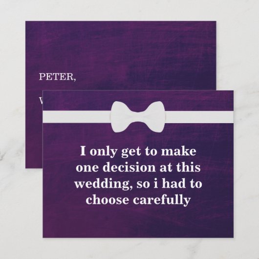 Bent u mijn Groomsman? Uitnodiging (Voorkant / Achterkant)