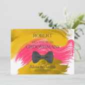 Bent u mijn Groomsman? Uitnodiging (Staand voorkant)