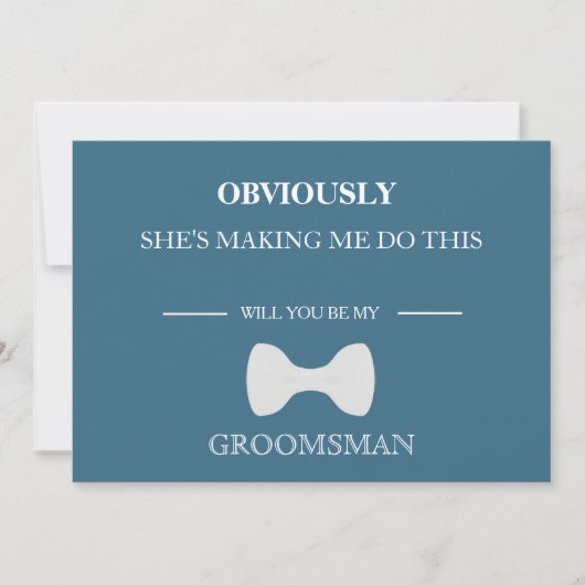Bent u mijn Groomsman? Uitnodiging (Voorkant)