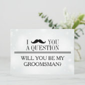 Bent u mijn Groomsman? Uitnodiging (Staand voorkant)